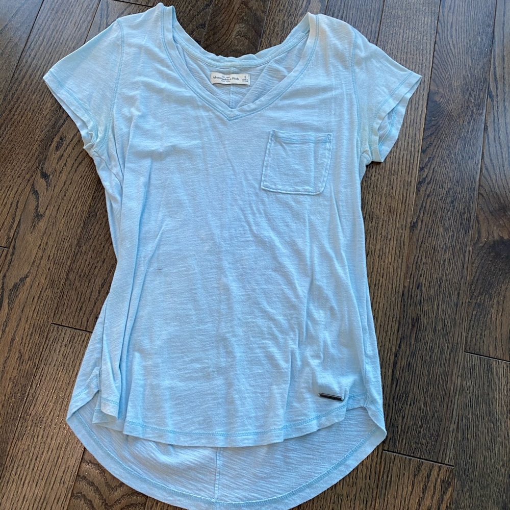 Blue V-neck T-Shirt